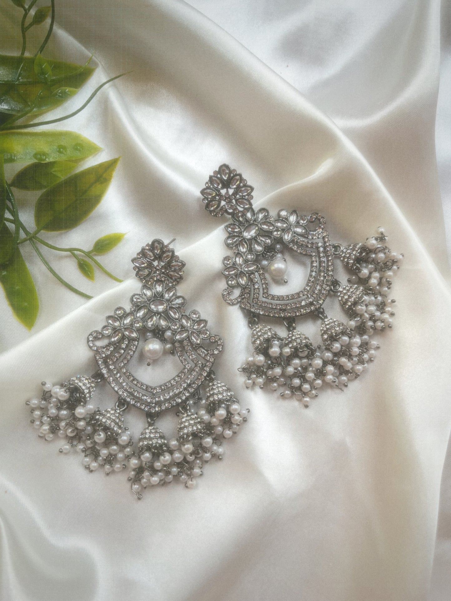 Pearl Oxidised Earrings