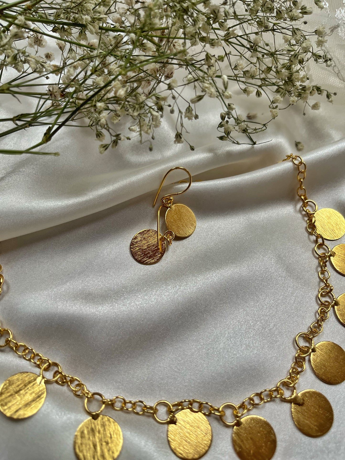 Golden Coin Necklace Set