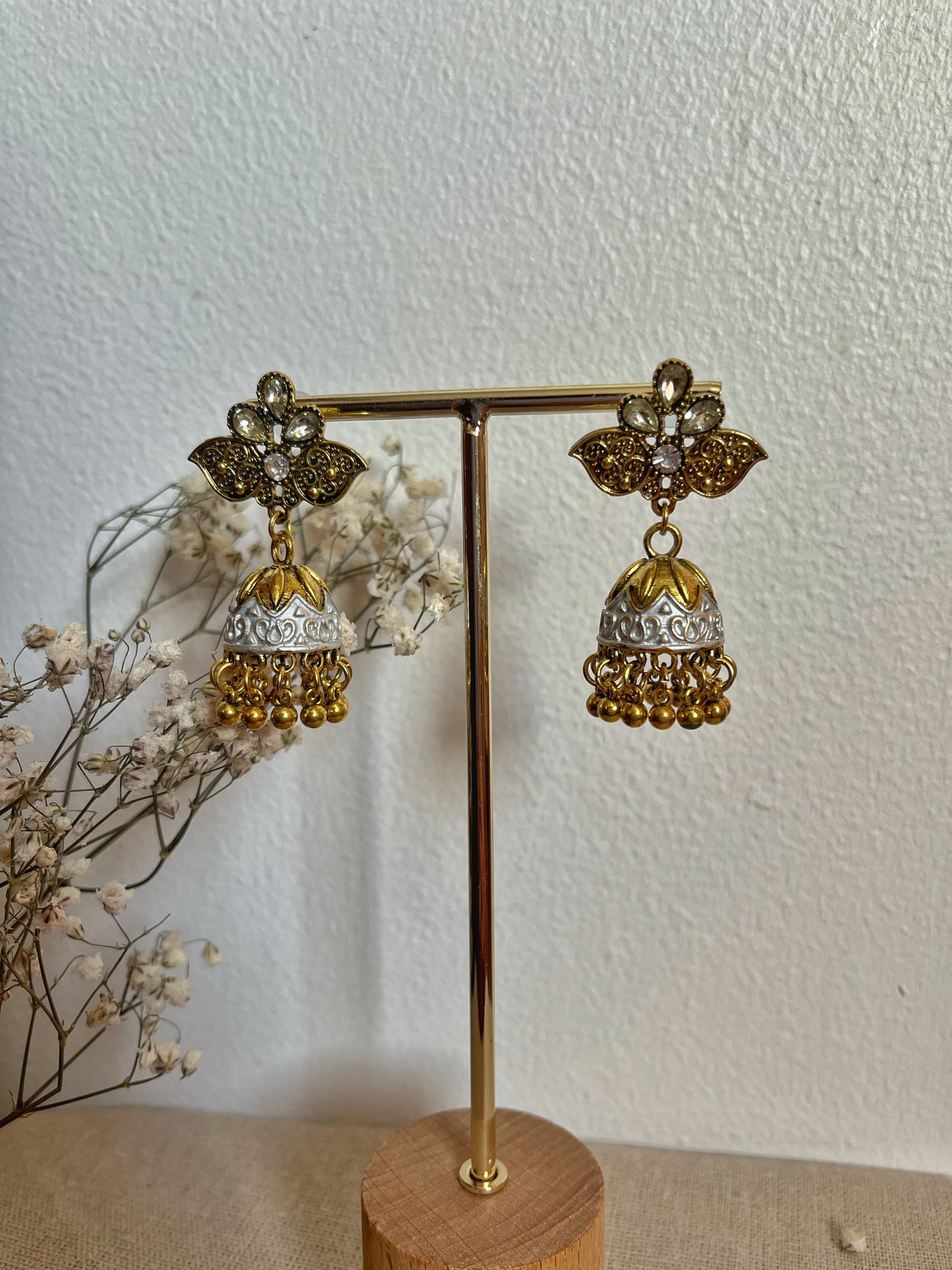 Gold Petal Jhumkas