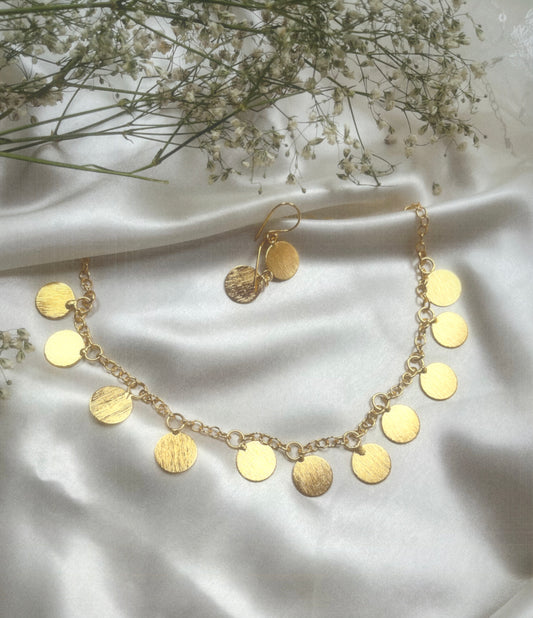 Golden Coin Necklace Set