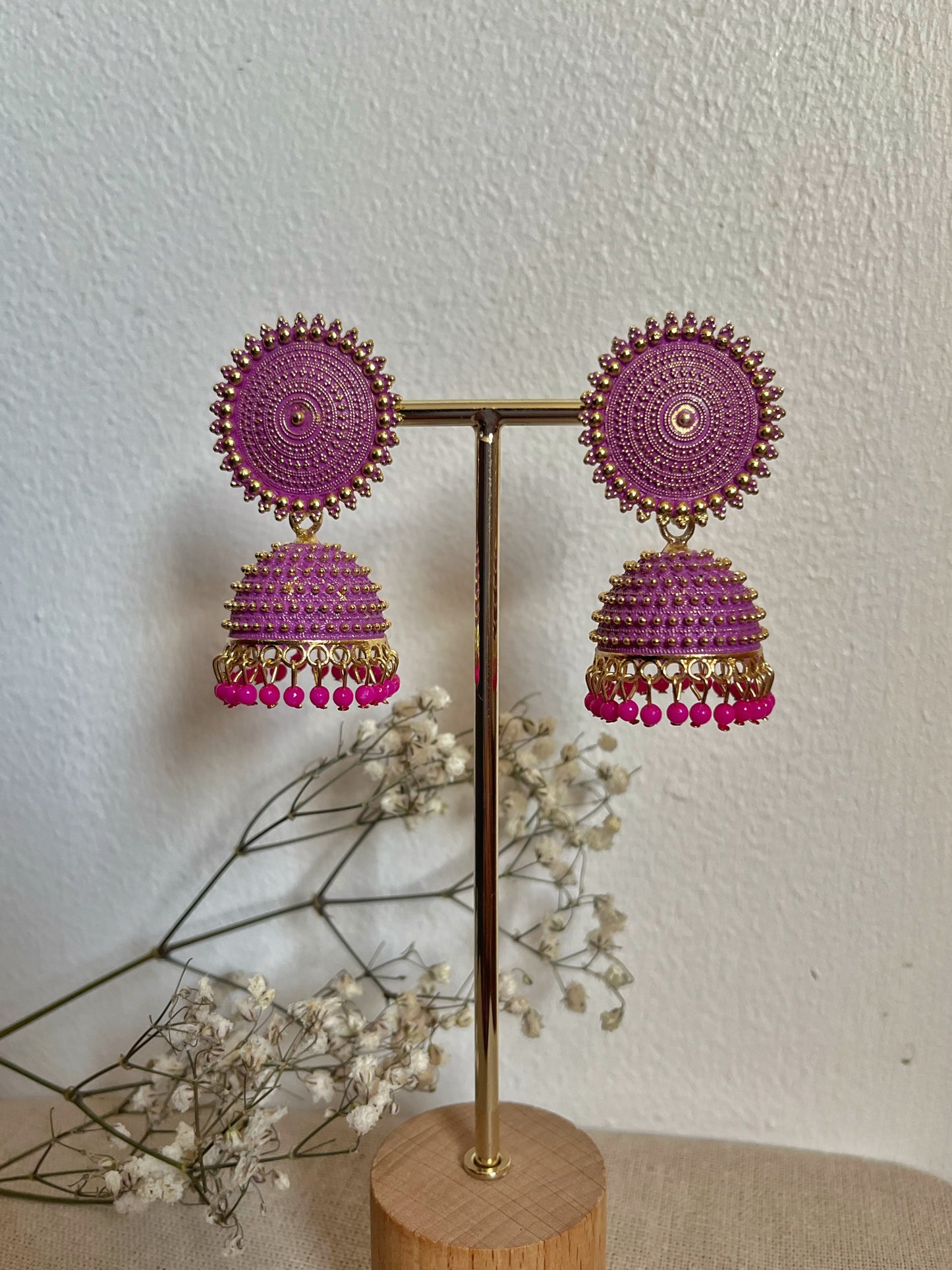 Pink Jhumkas